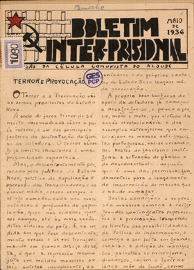 capa Boletim Inter-Prisional - Aljube