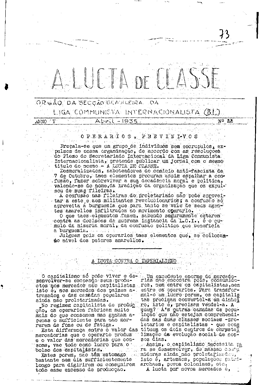 capa Luta de Classe