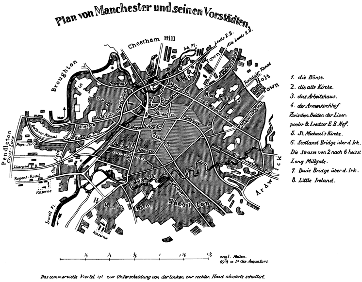 PLAN VON MANCHESTER UND SEINEN VORSTDTEN